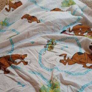 Scooby-Doo Themed White & Brown Kids Bedding Sheet Twin Fitted